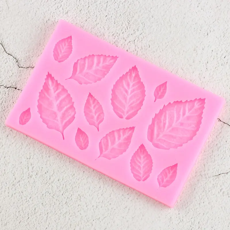 Sugarcraft листья силиконовые формы листок розы DIY помадка для кекса инструменты