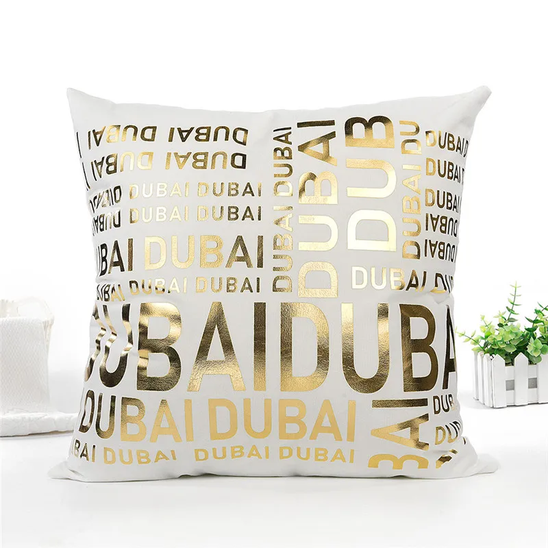 Рождественская подушка с надписью Fuwatacchi декоративная Экологичная из золотой