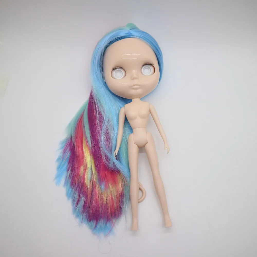

Without eyes chips Licca body Nude blyth doll for DIY Mulicolor hiar
