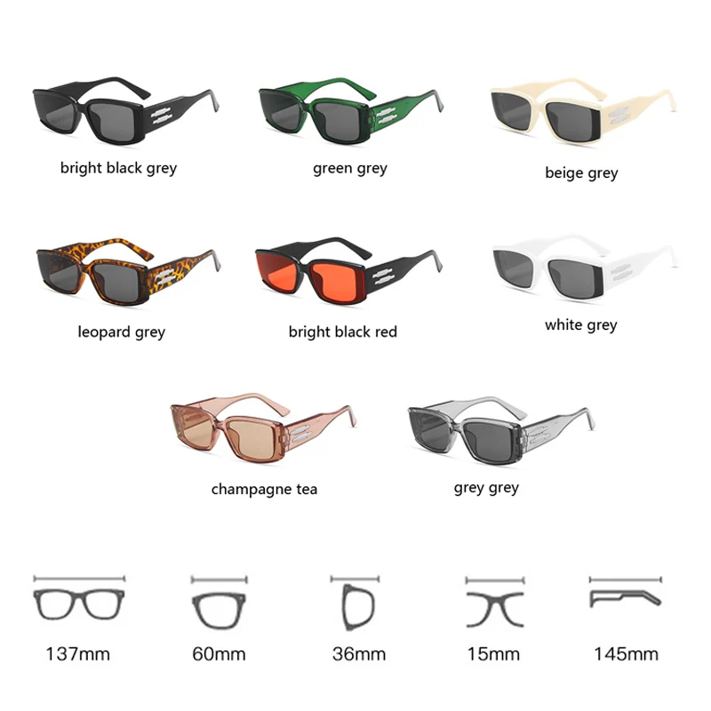 

LongKeeper Fashion Rectangle Sunglasses Women Men Cool Ins Popular Brand Designer Shades Vintage Leopard Oculos De Sol