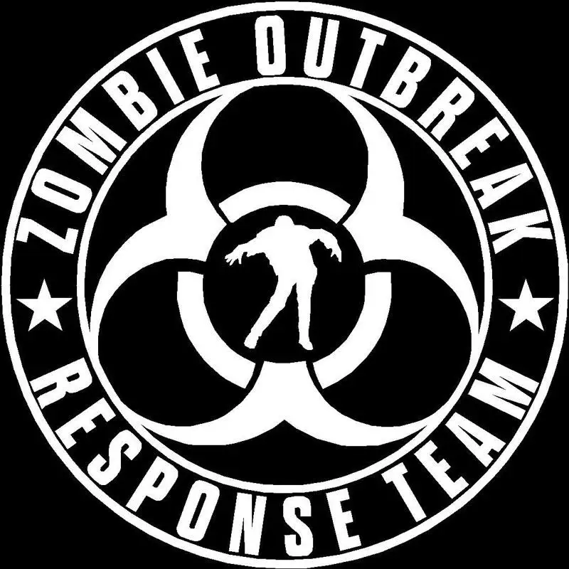 Наклейки для автомобиля и мотоцикла из винилового материала, отображающие зомби-апокалипсис, 16х16 см.