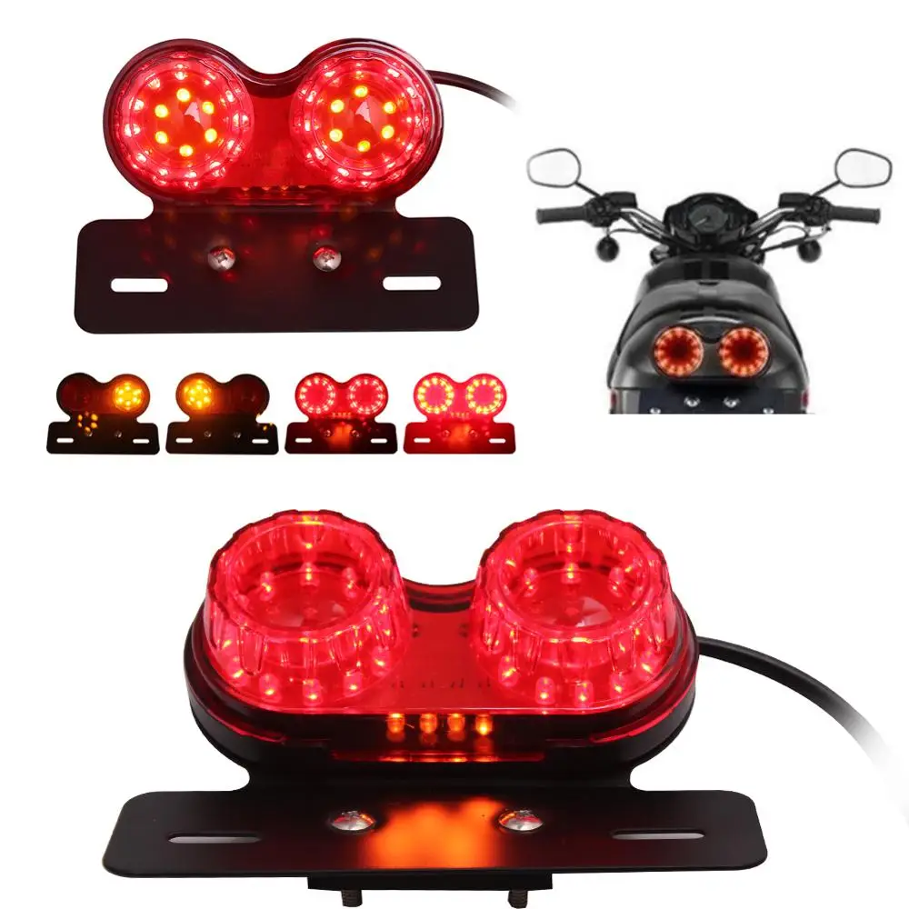 Мотоциклетный дымчатый красный светодиодный сигнал поворота тормозной фонарь