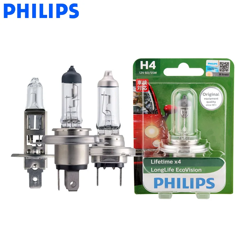 Philips H1 H4 H7 9003 12 В долговечная Экологически чистая более Автомобильная галогенная