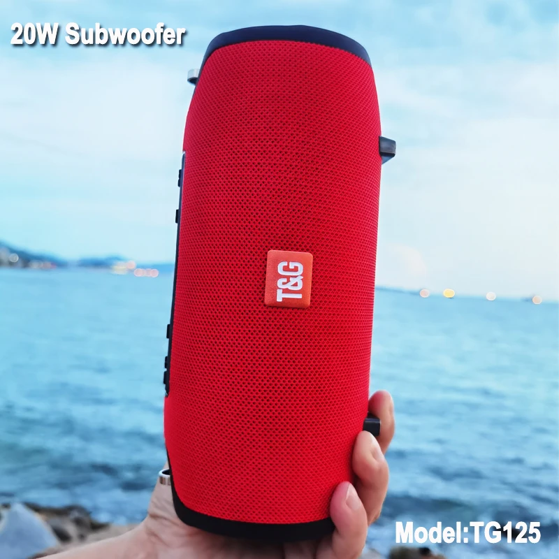 Беспроводной bluetooth-динамик Explosion drum TG125 Портативная колонка с радио-картой 20 Вт