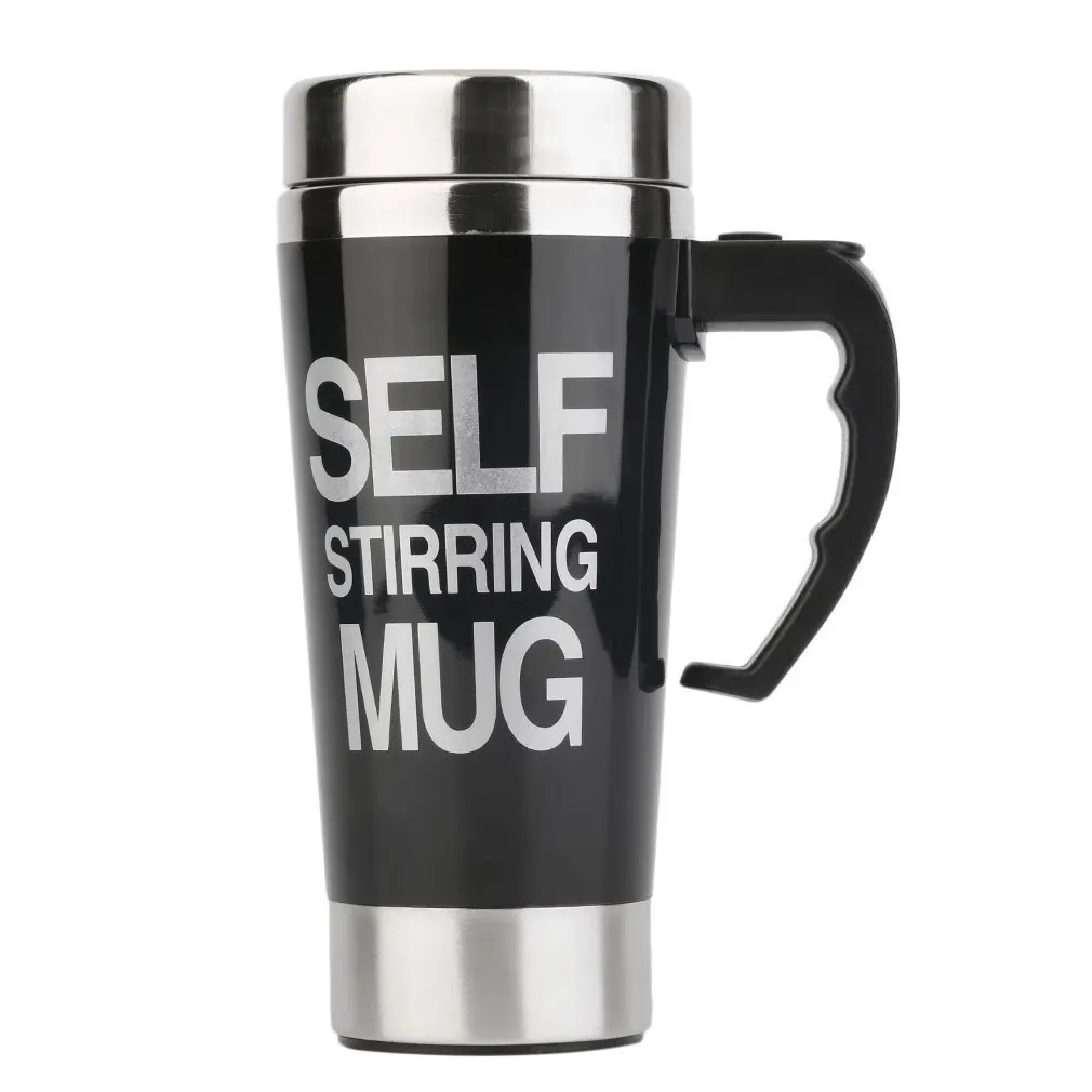 

350ml Stainless Steel Self Stirring Mug Auto Mixing Tea Milk Coffee Cup Office Kitchen Bar 3 colors Mugs Drop shipping Drinkware