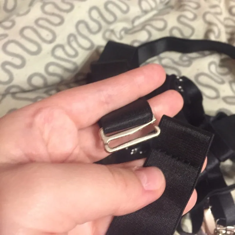 Подвязки для чулок женские регулируемые цвет черный дамские Чулки см|Подвязки| |