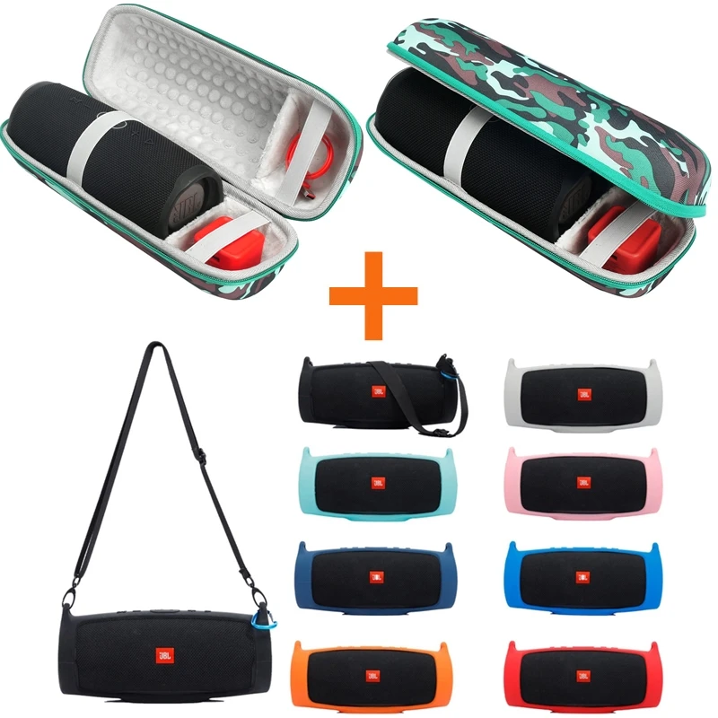 2 в 1 сумка через плечо + Мягкий силиконовый чехол для JBL Charge 4 Bluetooth Speaker For