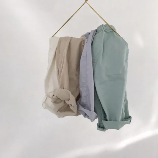 Детские однотонные штаны WLG бежевые хаки зеленые фиолетовые для мальчиков и