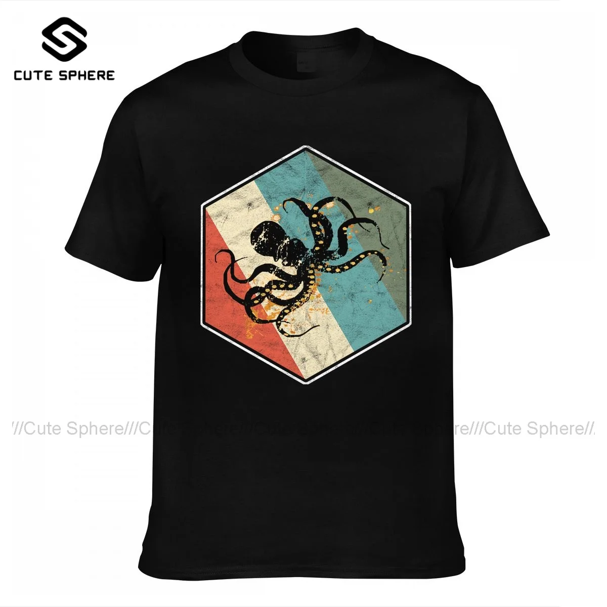 

Octopus Tshirt Fashion Cotton Short Sleeve T Shirt Graphic Beach Tee Shirt Male Oversized