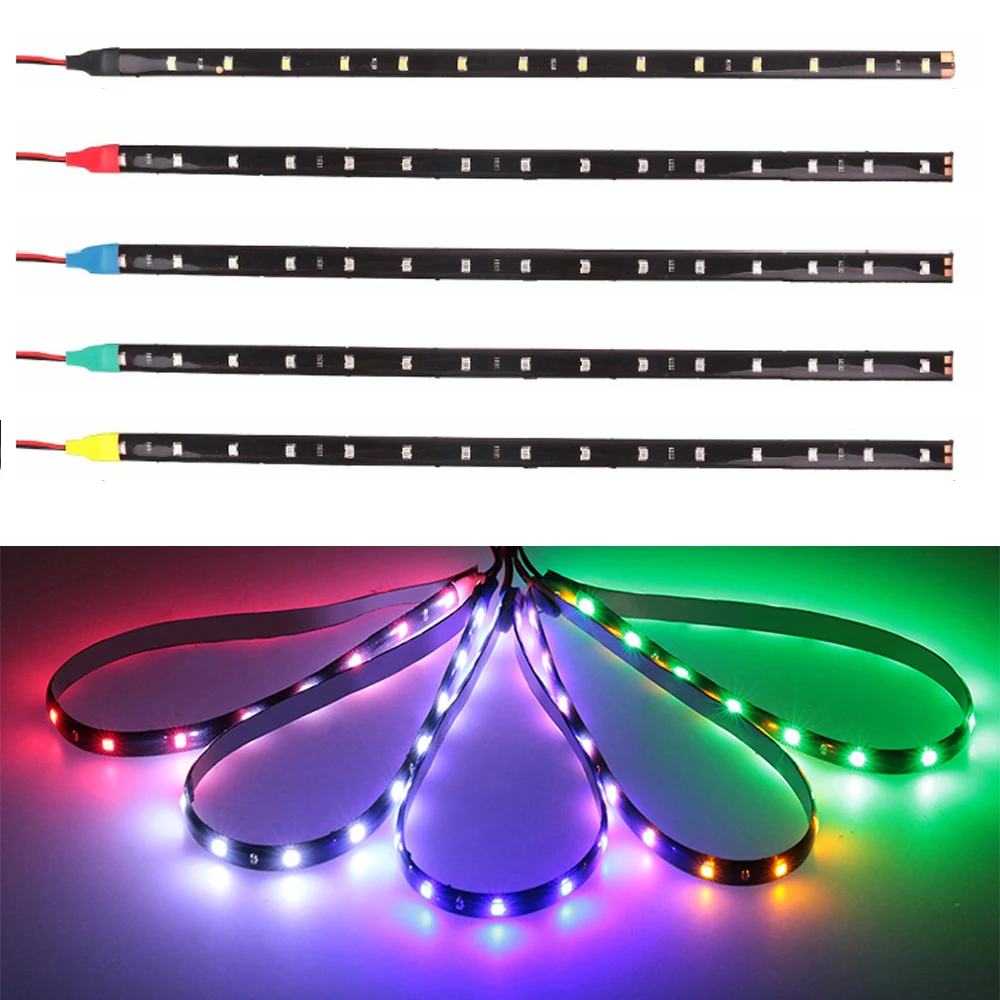 

2x 30cm LED Light Strip Car DRL Daytime Running Light Waterproof DC12V Auto Decorative Light Source Parking Fog Bar Lamp strips