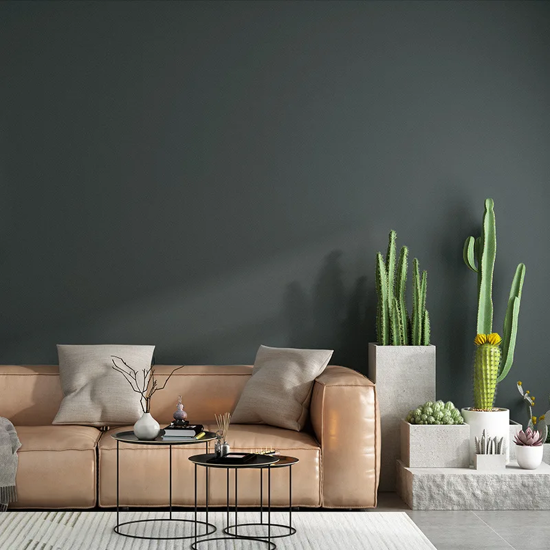 Однотонные нетканые обои Morandi настенная бумага для украшения квартиры |