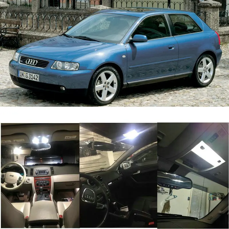 

13x LED interior lighting complete set For Audi A3 8L facelift 3 door reading light rear lights error free