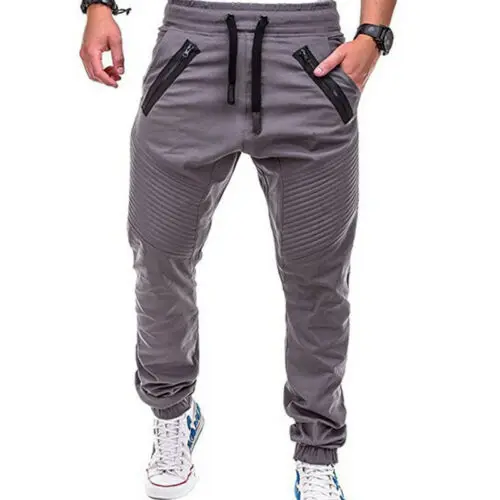 

Mens Trousers Joggers Jogging Sports Fitness Gym Cuffed Pants Slim Bottoms AU