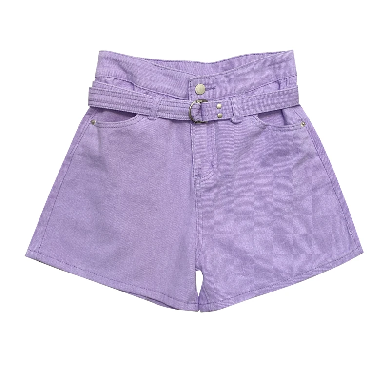 Шорты женские джинсовые с завышенной талией милые хлопковые свободные из денима