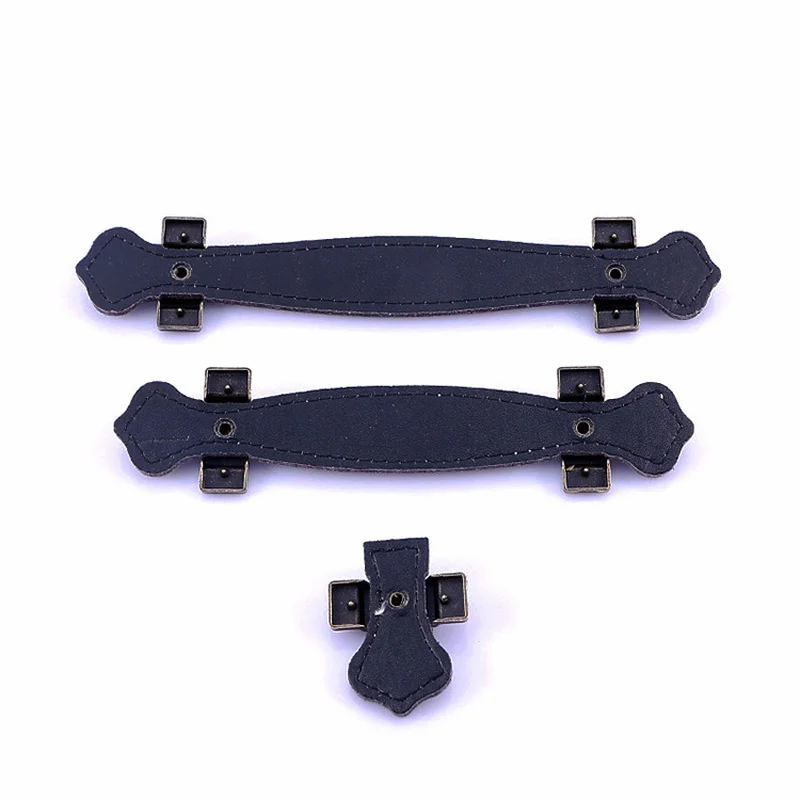 Винтажная кожаная мебель ручки 96 128 мм двери пояс Потяните для шкафа ящика Сумки