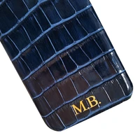 custom write initials name genuine leather card case for iphone se2 se2020 7 8 plus phone luxury cute crocodile slim hard cover