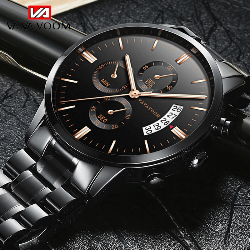 

VAVA VOOM Top Brand Luxury Men Watch 30m Waterproof Date Clock Man Sports Watch Men Quartz Casual Wrist Watch Relogio Masculino