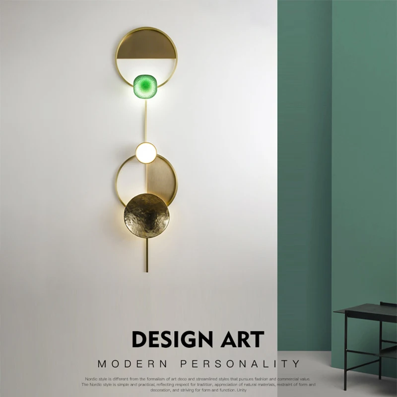 Постмодернизированная медная настенная лампа дизайнерский креативный