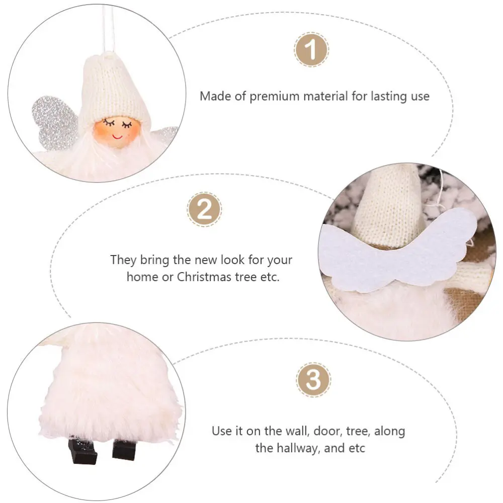 1 шт. Рождественская елка кулон Ангел Куклы Украшение нежный в виде изысканного