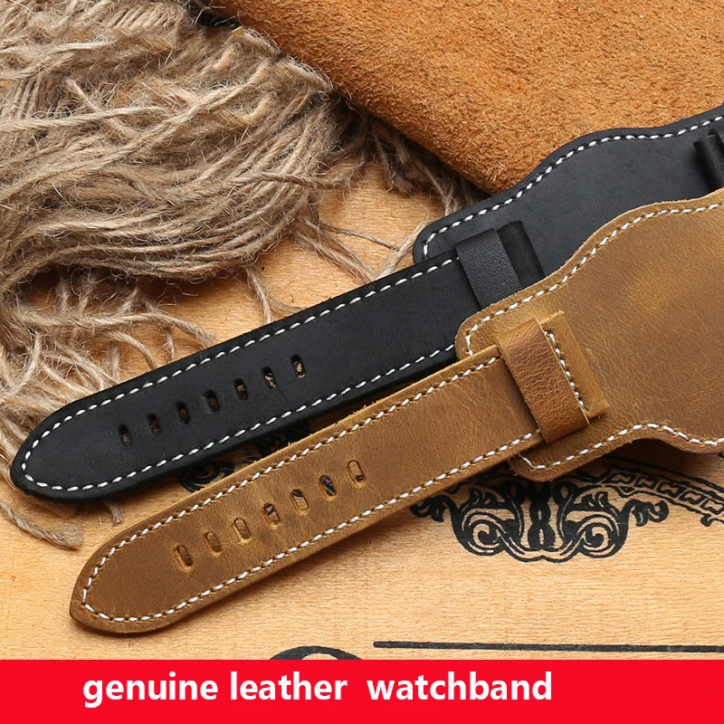 20mm 22mm 24mm 26mm, suitable for Panerai PAM380 111 351 frosted leather surface large leather chain