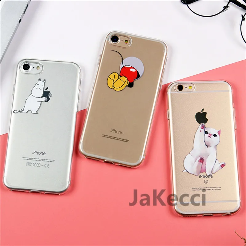 Милый мультяшный чехол для телефона для iPhone 11 Pro Max 6 6s 7 8 plus X Xr Xs Max 5S se силиконовый мягкий ТПУ чехол s для iPhone 7 забавные чехлы