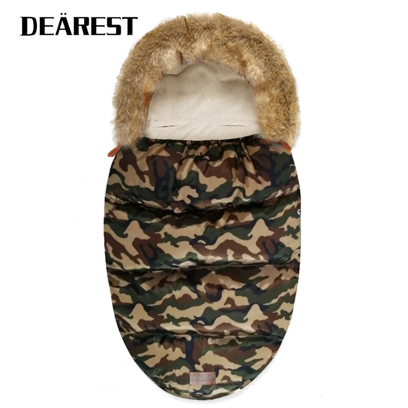 Army Green DEAREST двойной молнией детский спальный мешок для новорожденных коляска спальный мешок для новорожденных - Цвет: Army Green