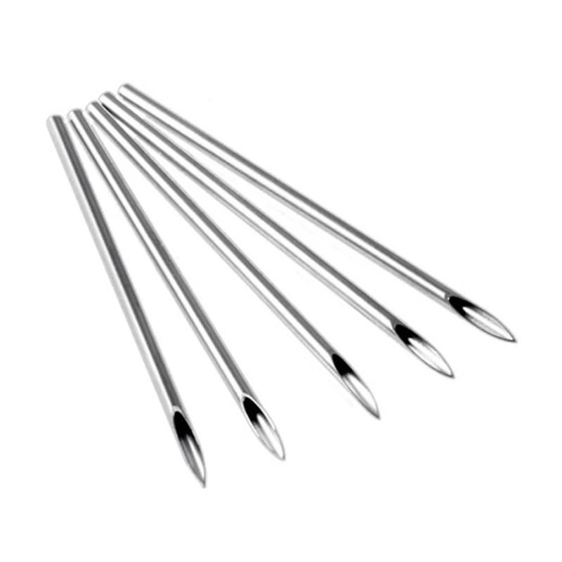 

10Pcs/Lot Sterilized Disposable Body Piercing Needles Surgical Steel Tattoo Supply Ear Nose Tongue Lip Navel Piercing Tools