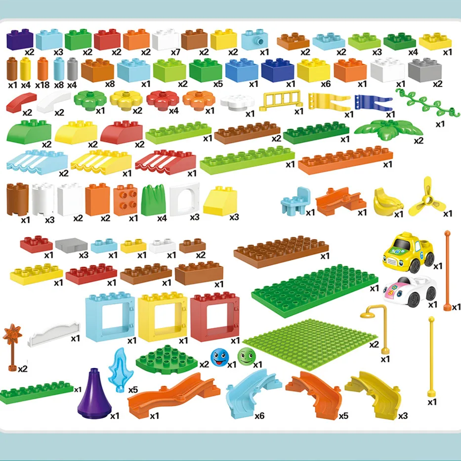 

307PCS Marble Run Big Building Blocks Compatible Girls Friends Duploed DIY Bricks Amusement DIY Bricks Toys For Children Gifts