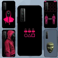 phone case for huawei mate 40pro plus mate30 mate20 mate 20x 5g factory cool squid game mask
