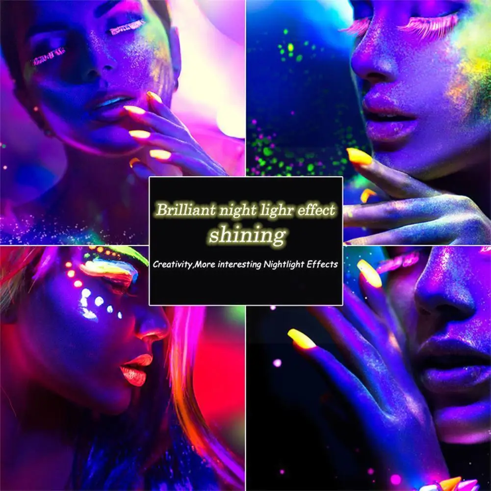 12 популярных цветов бриллиантовый порошок блестящий для ногтей светящийся