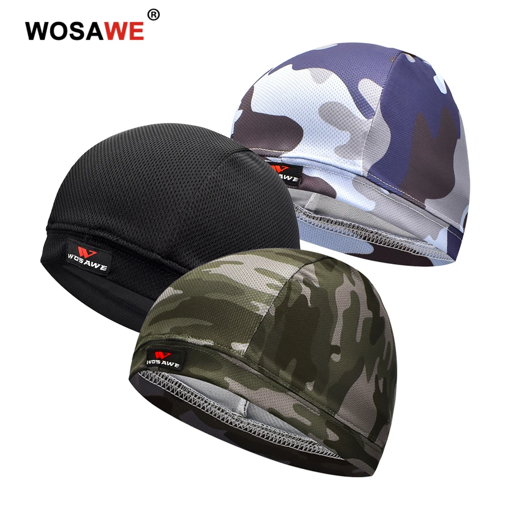

WOSAW охлаждающая шапка с черепом, дышащая потрясающая женская шапка для бега, шапка для мотоциклетного шлема, подкладка, головной убор для го...