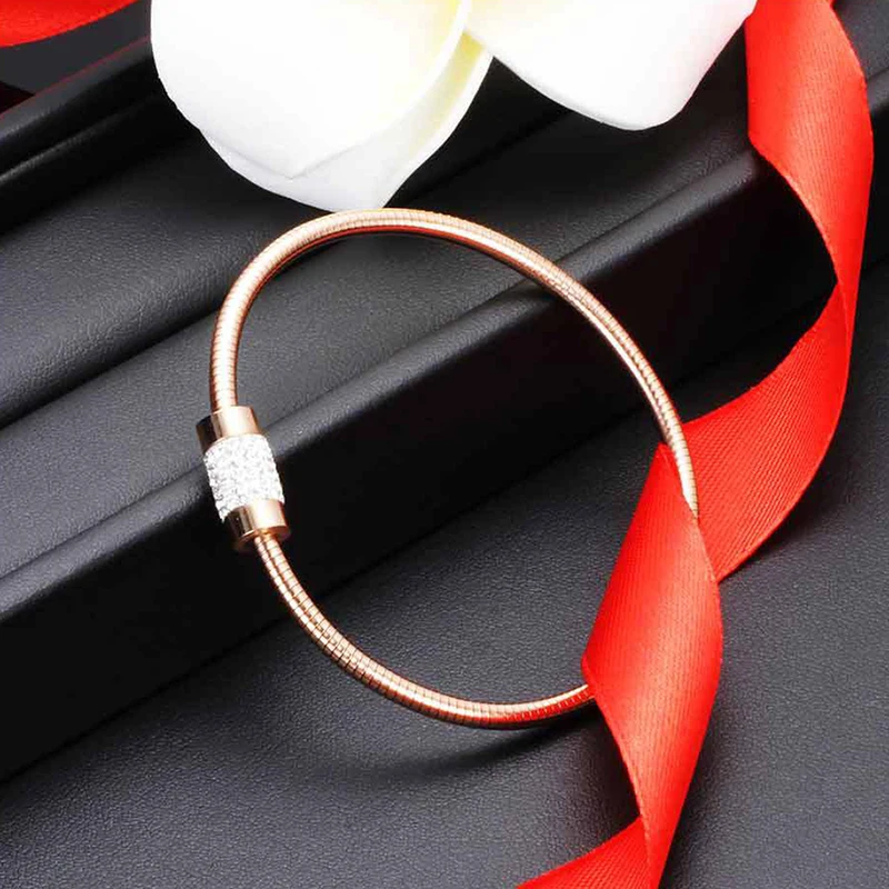 Браслеты из нержавеющей стали ювелирные изделия с серебряным золотом розовое