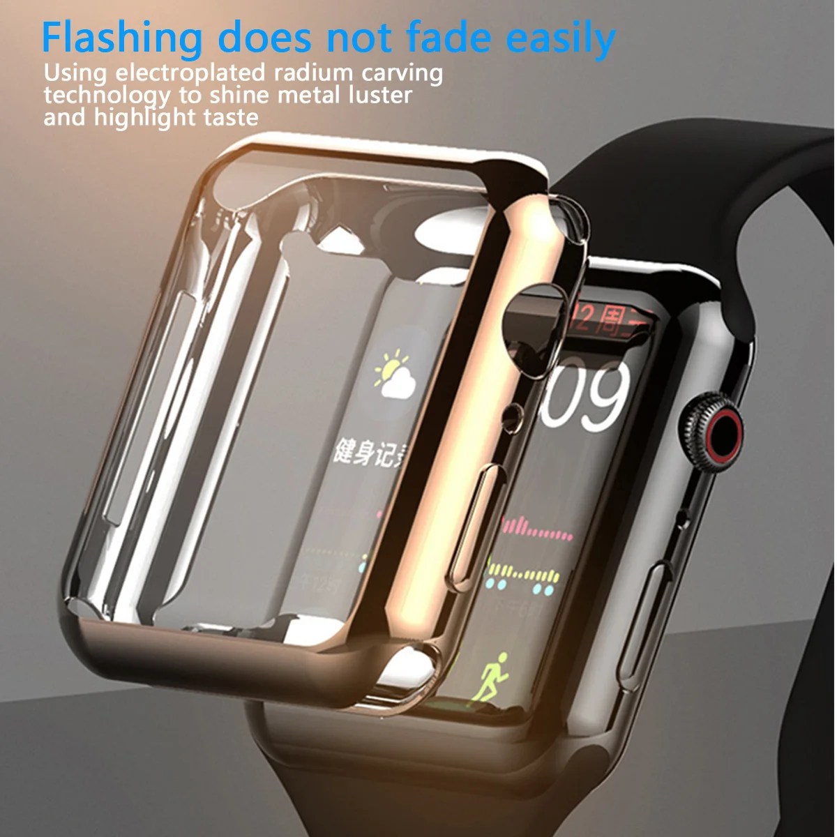 Для Apple Watch Series 4 3 2 1 40 мм 44 чехол из мягкого ТПУ с покрытием прозрачная защитная