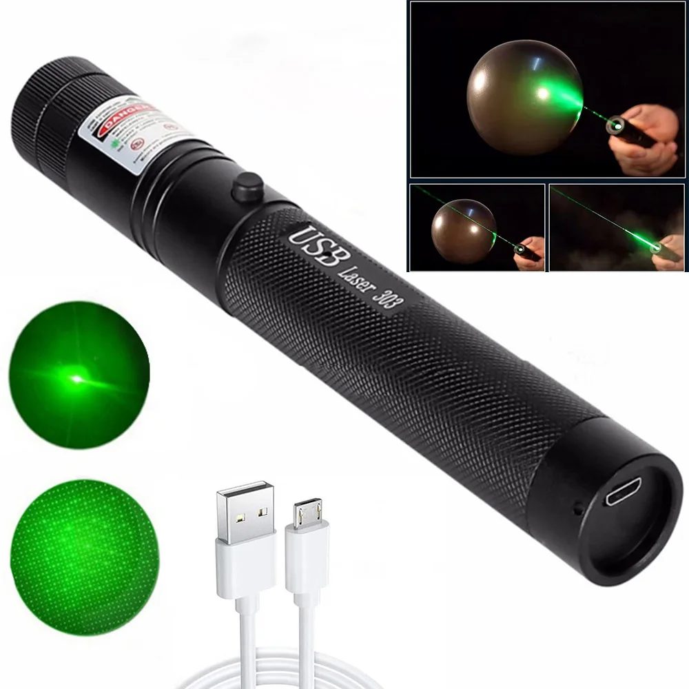 

Green laser sight charging laser 303 indicator 532nm 5mw high-power equipment burning pen laser ultra-long range laser