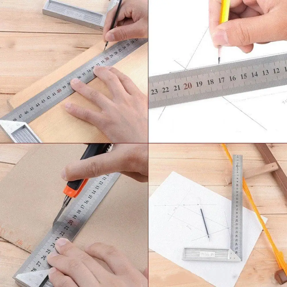 Сталь с поворотом на 90 градусов линейка измерительный инструмент Метрическая