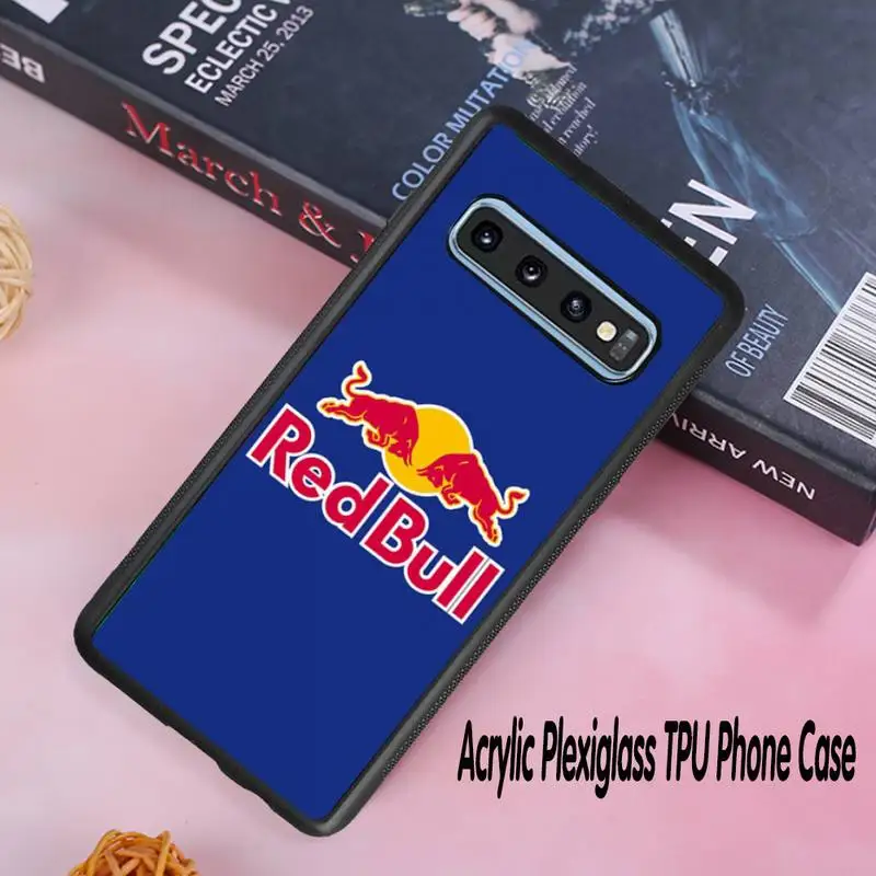 

Bull Red Phone Case Acrylic Plexiglass TPU For Samsung Galaxy S8 S9 S10 s10e S20 PLUS ULTRA S6edge