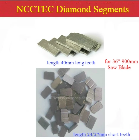 NCCTEC Diamond segments teeth tooth heads for Diameter 36'' inch 900mm saw blade cutting disc disk wheel plate FREE SHIPPING