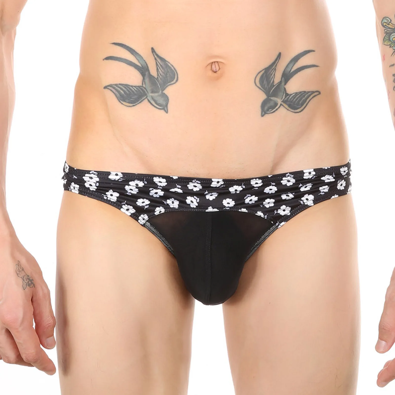 

Трусы мужские, сетчатые, прозрачные, с мешочком, дышащие