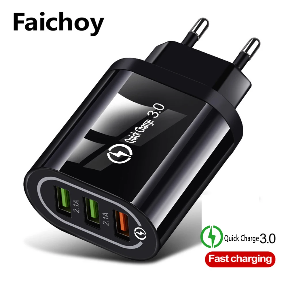 5V3A Быстрая зарядка 3,0 USB зарядное устройство QC3.0 Быстрая зарядка мульти зарядное устройство для samsung S10 Xiaomi Mi9 iPhone X iPad настенное зарядное устройство для телефона