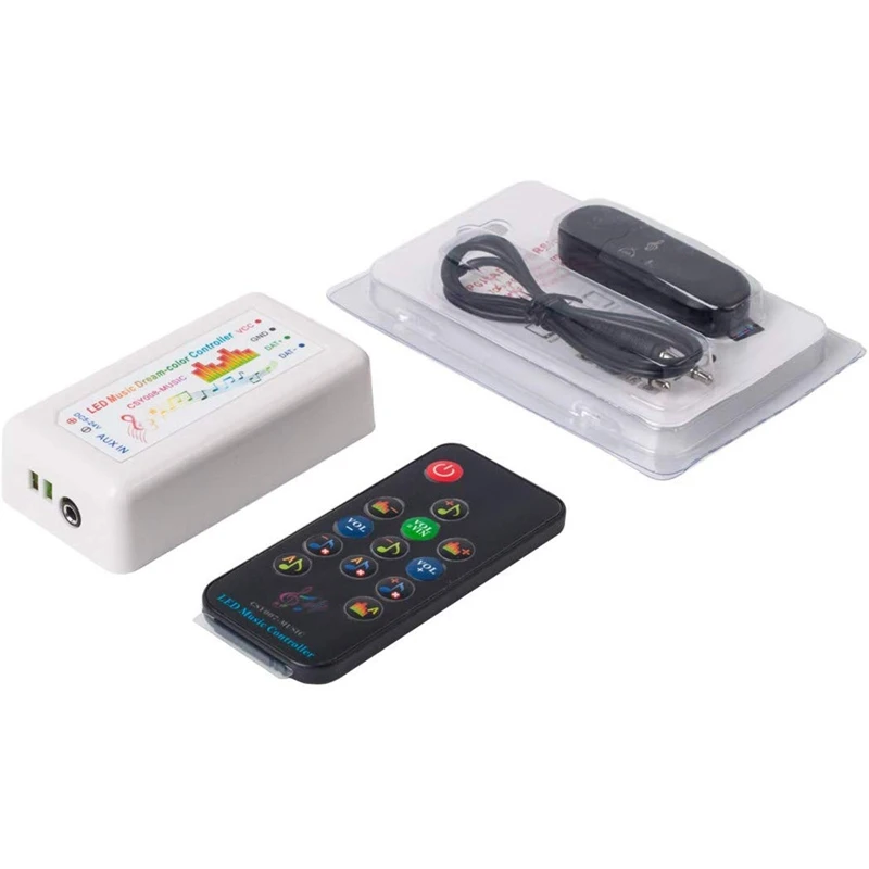 WS2812B WS2811 WS2813 1903 LED Strip/Panel Bluetooth Music Dream Color CSY08 Controller 13 Keys RF Remote 512 Pixels | Электроника