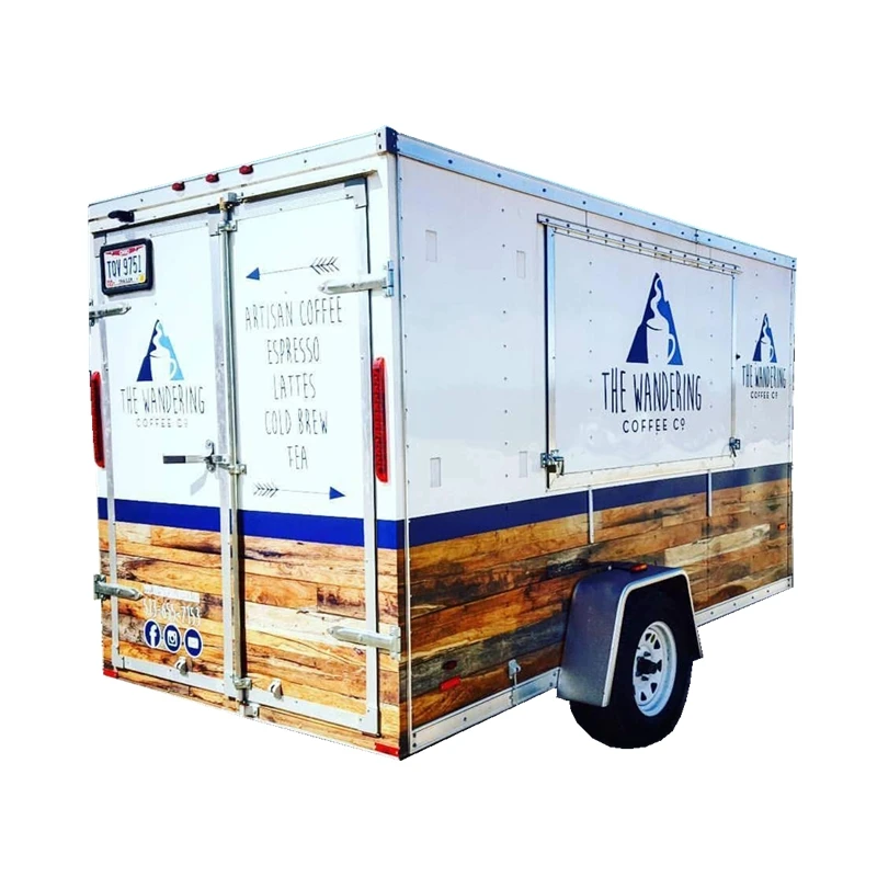 Размер на заказ Мобильная тележка для пищевых продуктов фаст фургона трейлер