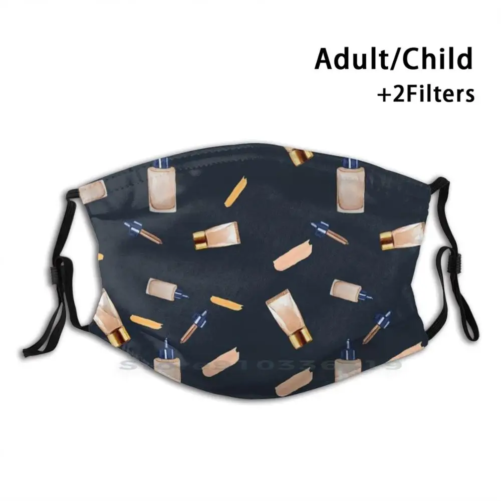 

Face Mask Make Up / Black Print Reusable Mask Pm2.5 Filter Face Mask Kids Make Up Emeksedesign Beauty Make Up Makeup Lipstick