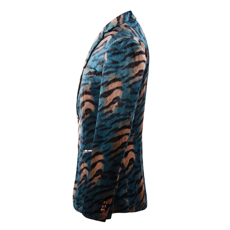 Мужской Блейзер Shenrun в западном стиле с леопардовым принтом высококачественный