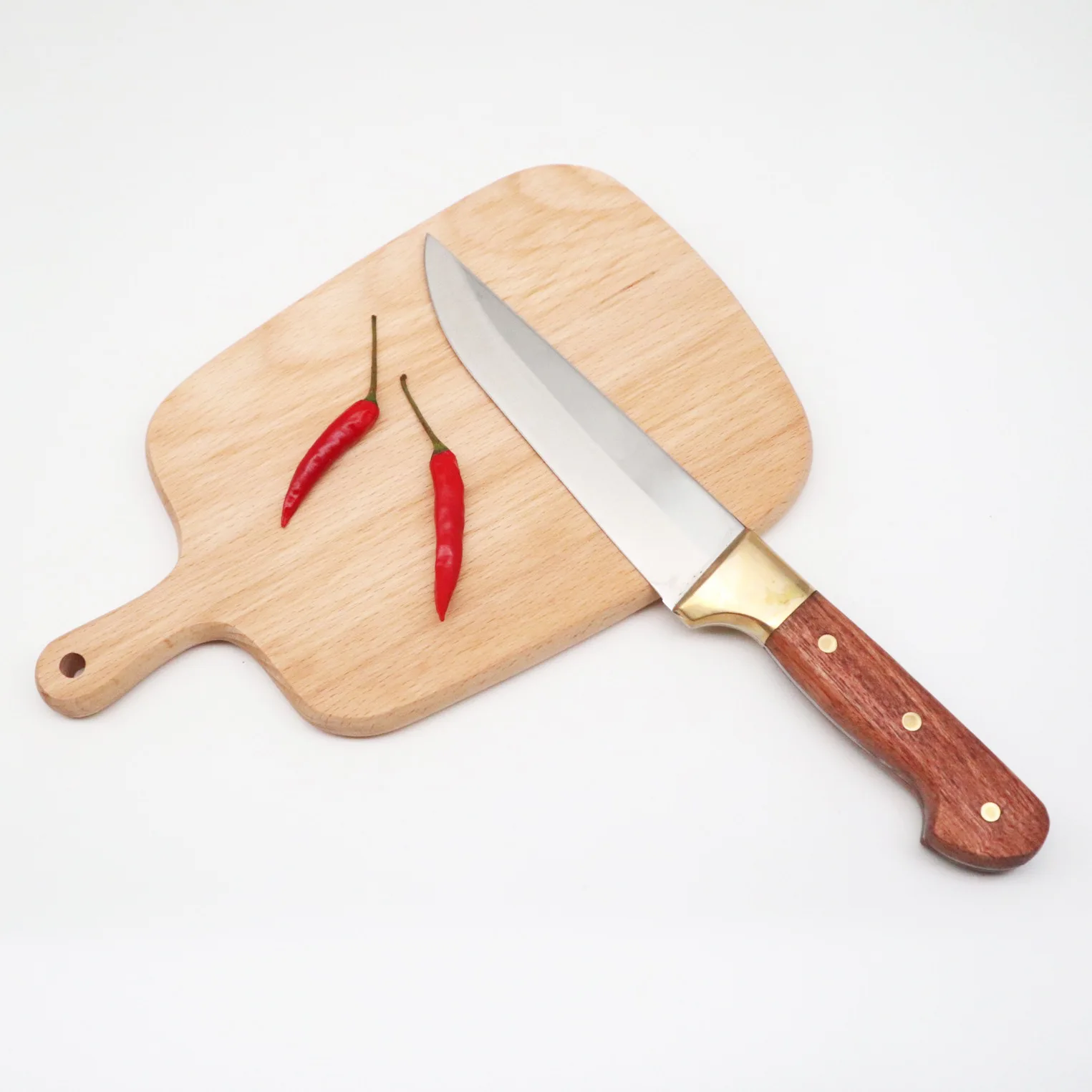 6 дюймовый кованый медный нож шеф повара для нарезки деревянной ручкой из