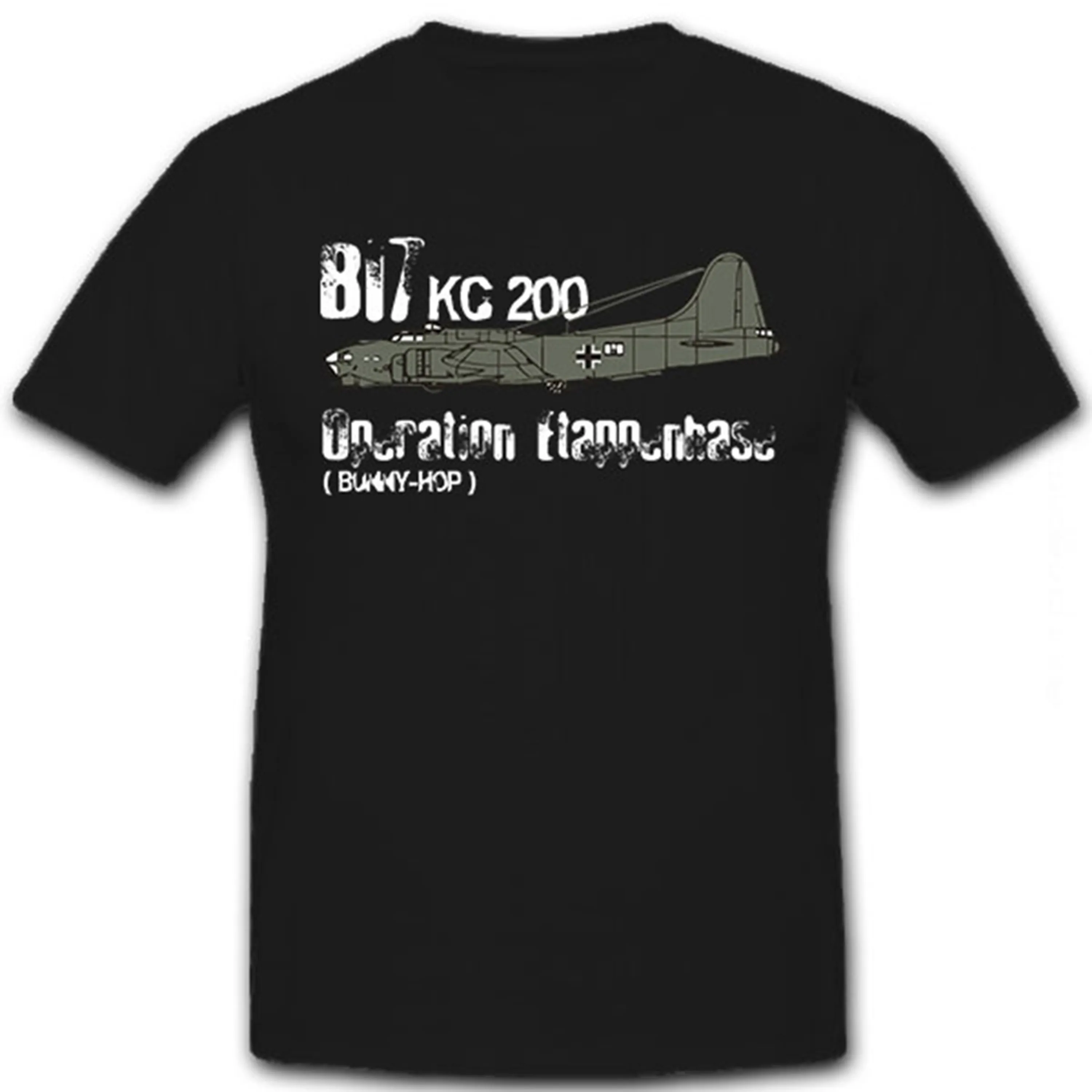 

Operation Etappenhase-Bunny-Hop KG200 B17 Flying Dora Luftwaffe T-Shirt. Cotton O-Neck Short Sleeve Men's T Shirt New S-3XL