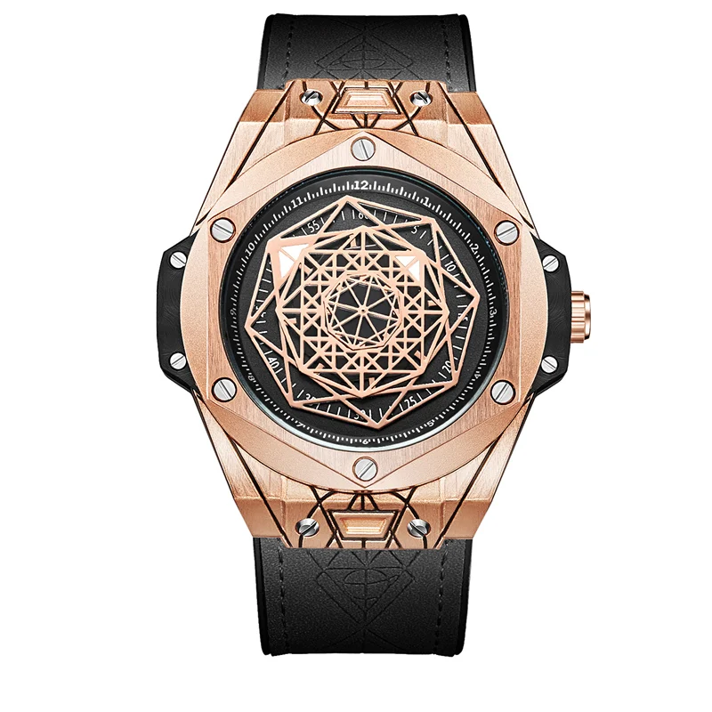ON3810 rose black ONOLA брендовые модные повседневные кварцевые часы для мужчин новые необычные уникальные водонепроницаемые наручные часы мужские стильные дизайнерские часы relogio masculino - Цвет: ON3810 rose black