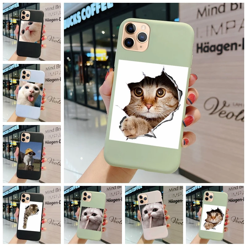 

Silicone Funda For Samsung S10E S10Lite S20 S20FE S20Pro S20Ultra Cute kitten Matte Thin Trend Girl Animal Phone Case Cover