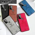 Тканевый чехол с оленем для Huawei Mate40 P40 Lite P Smart Y5P Y7P Y6P 2020 Honor 9A 9C 9X 8A 8X, Противоударная задняя крышка с оленем