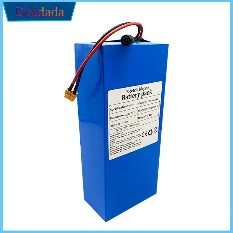

52V 14S5P 55000mAh 18650 1500W lithium battery for balance car, electric bicycle, scooter, tricycle+Gift 58.8V 2A charger