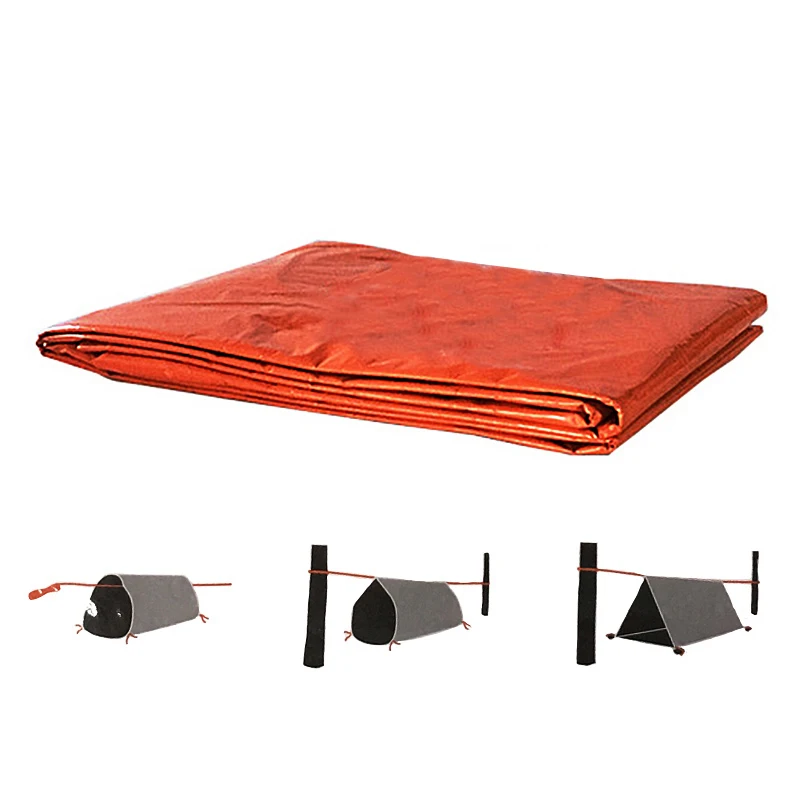 

Dropshipping Outdoor Simple Thermal Tent Emergency Survival Tent Relief Insulation Sleep Bag Triangular Aluminum Film Tent